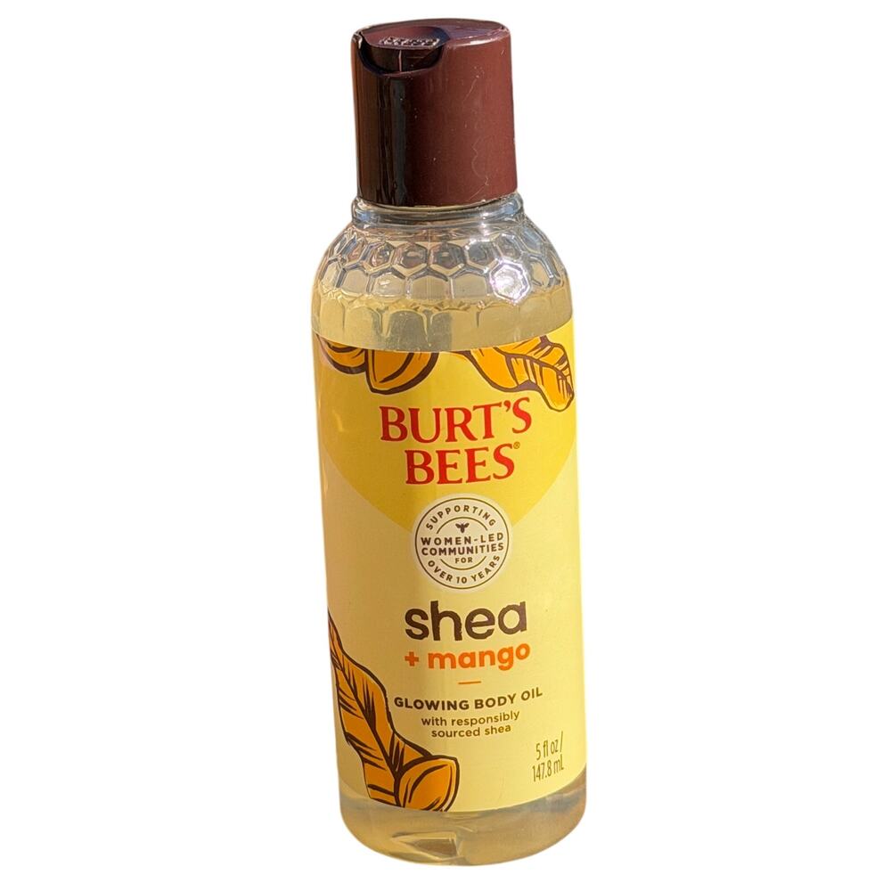 Burt's Bees Shea + Mango Glowing Body Oil One Bottle 5 Fl Oz